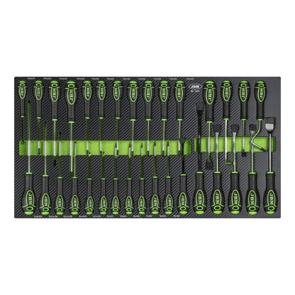 JBM - Wózek narzędziowy 8 szuflad z wyposażeniem 468 elementów (Carbon EVA)