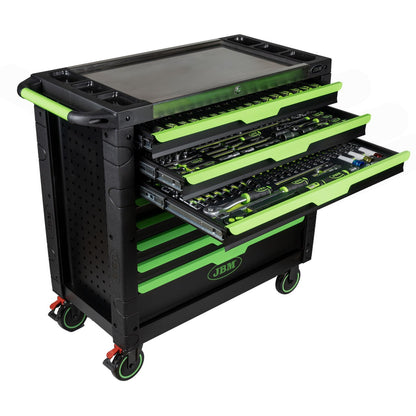 JBM - Wózek narzędziowy 8 szuflad z wyposażeniem 468 elementów (Carbon EVA)