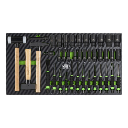 JBM - Wózek narzędziowy 8 szuflad z wyposażeniem 468 elementów (Carbon EVA)