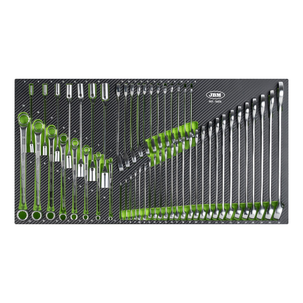 JBM - Wózek narzędziowy 8 szuflad z wyposażeniem 468 elementów (Carbon EVA)